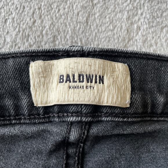 Baldwin Kansas City Jeans 32 Grey Selvedge Henley Rango Slim Straight Button Fly - Picture 4 of 14